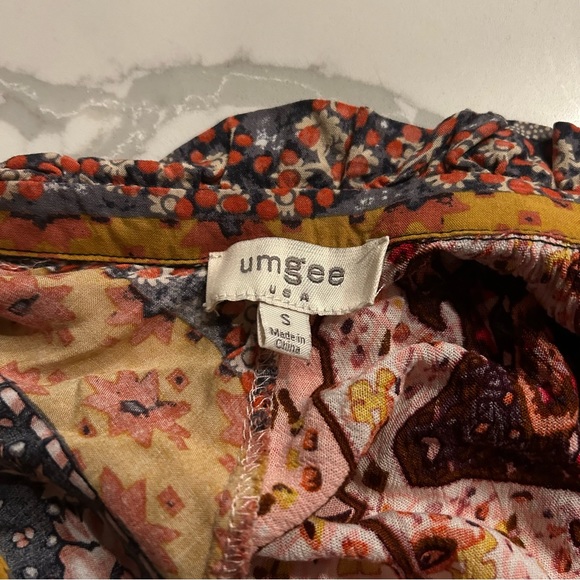 UMGEE Boho Bell Sleeve Multi Print Dress Size Small - Picture 8 of 11